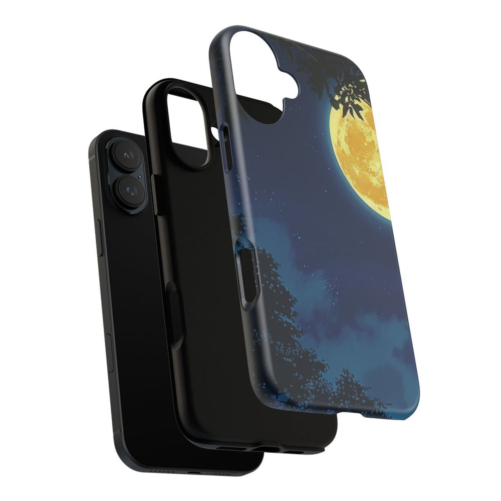 Gele Volle Maan in Nachtlandschap