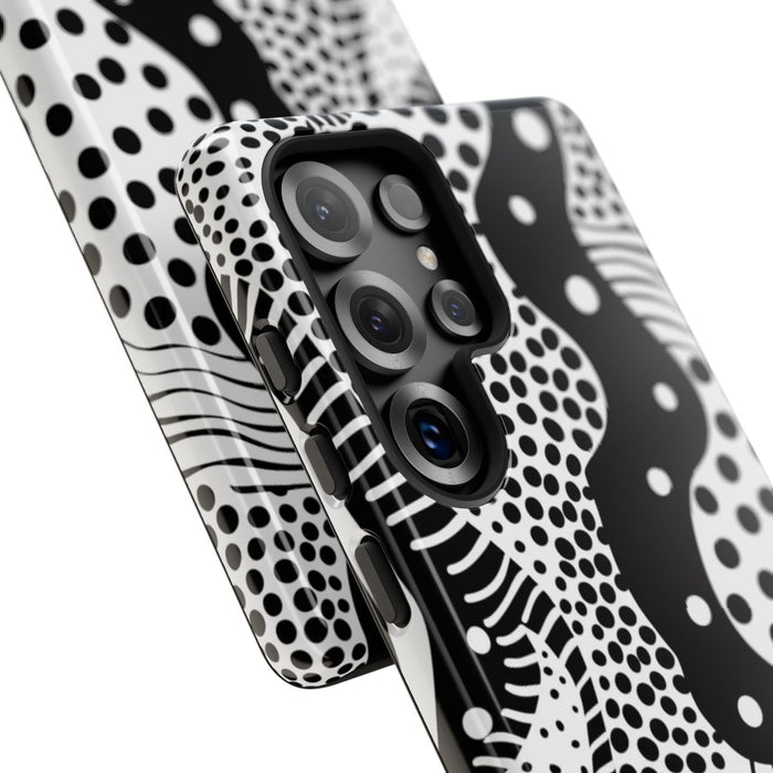 Zwart-Wit Abstract Stippenpatroon