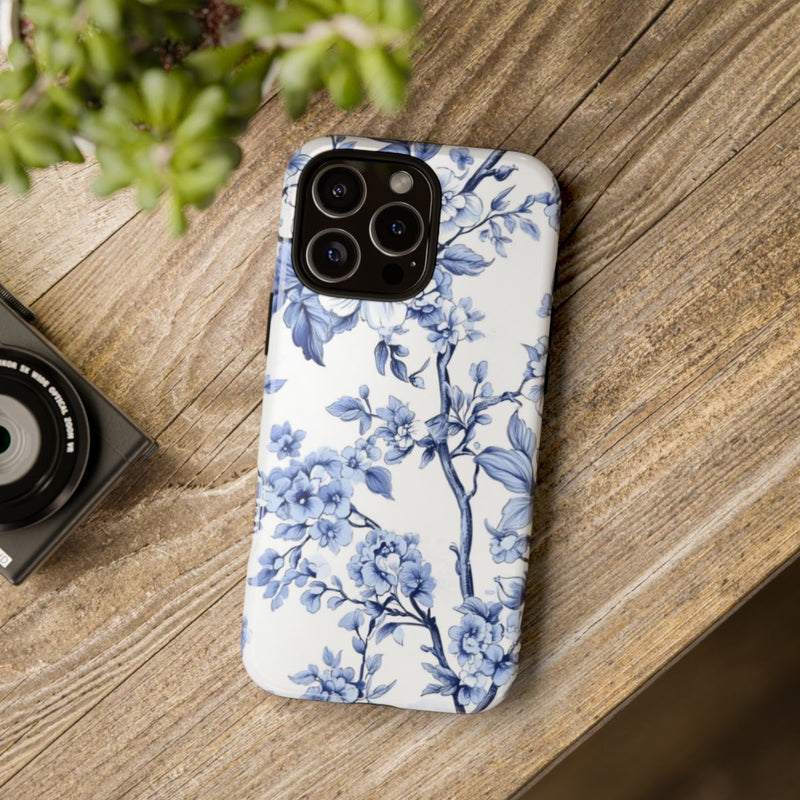 Blauw Vintage Bloemenpatroon