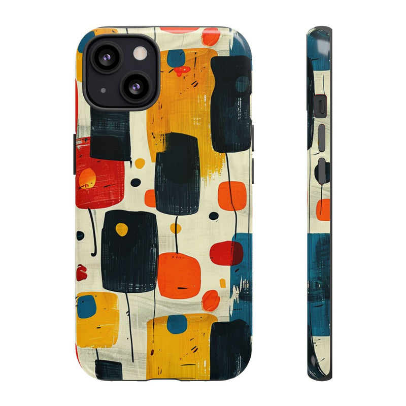 Mid-Century Abstract Geometrisch Patroon