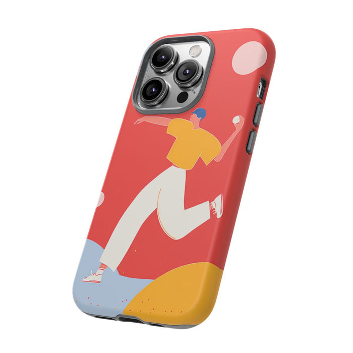 Minimalistische Honkbalspeler Illustratie