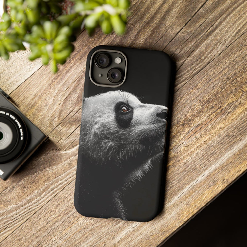 Gedetailleerde Zijaanzicht van Panda met Bruine Ogen