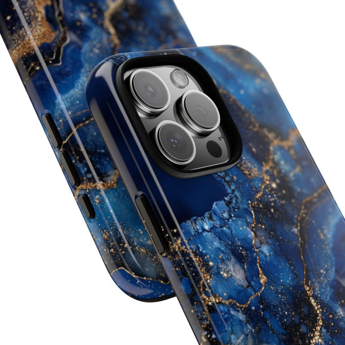 Blauw-Goud Geodepatroon