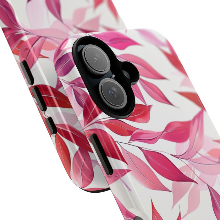 Roze en Rode Bladerenpatroon
