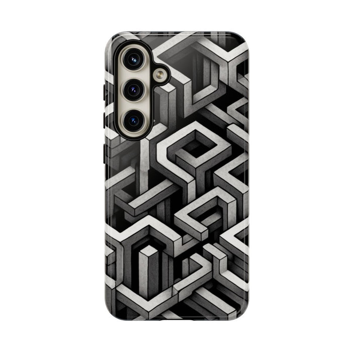 Monochrome Geometrisch Optisch Illusiepatroon