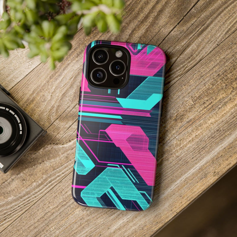 Neon Geometrisch Cyberpunkpatroon