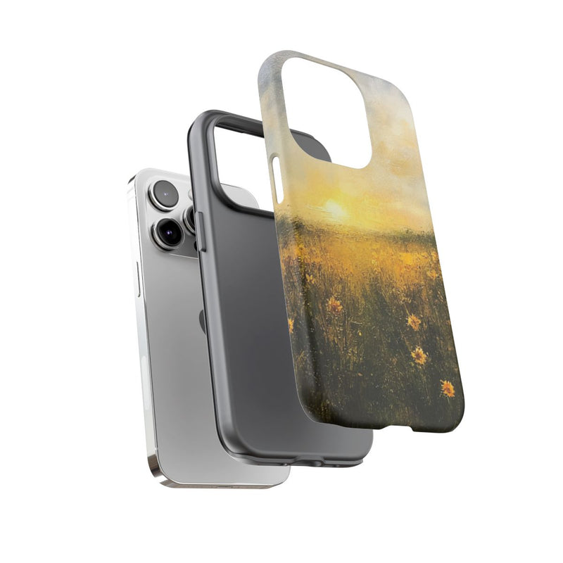 Schildering van Zonnig Bloemenveld