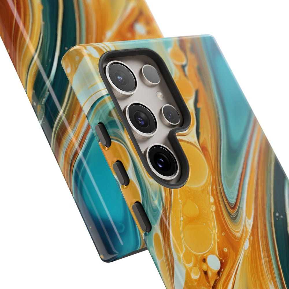 Turquoise en Honing Swirl Epoxy Patroon