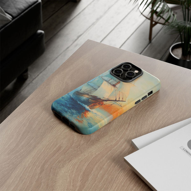 Olieverfschilderij van Zeilschip op Zee