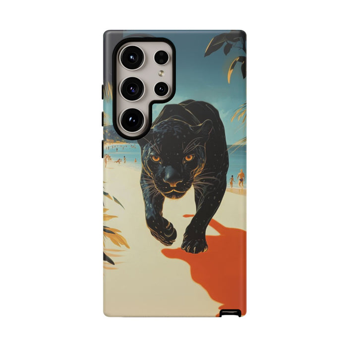 Zwarte Panter op Zonnig Strand