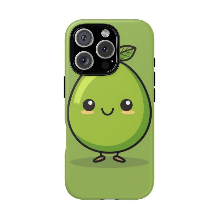 Schattige Groene Avocado in Cartoonstijl