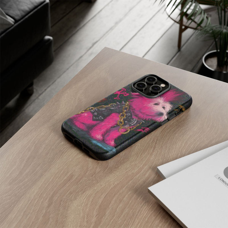 Roze Punkhond met Hanenkam Illustratie