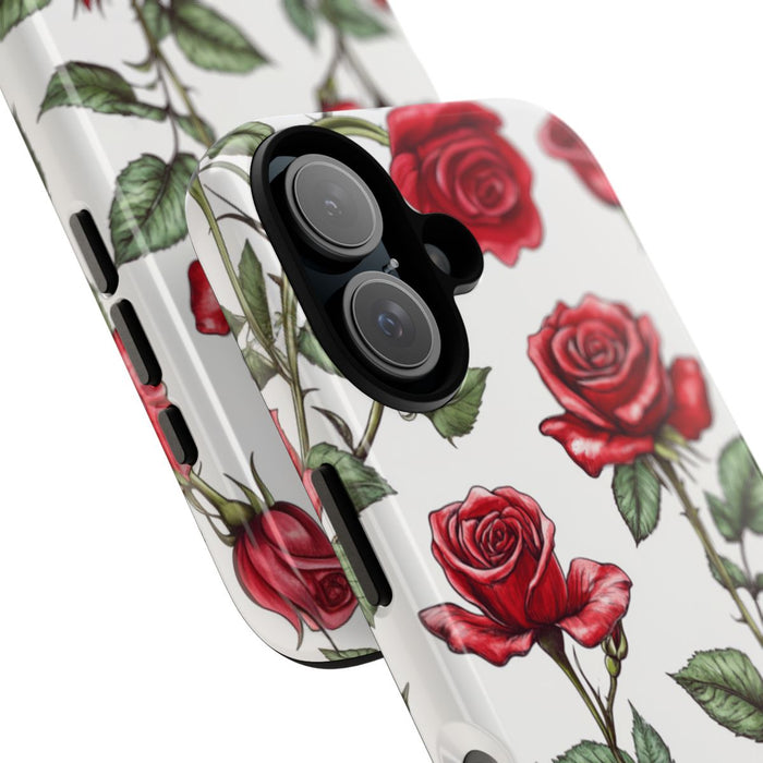 Rode Rozen Botanisch Patroon