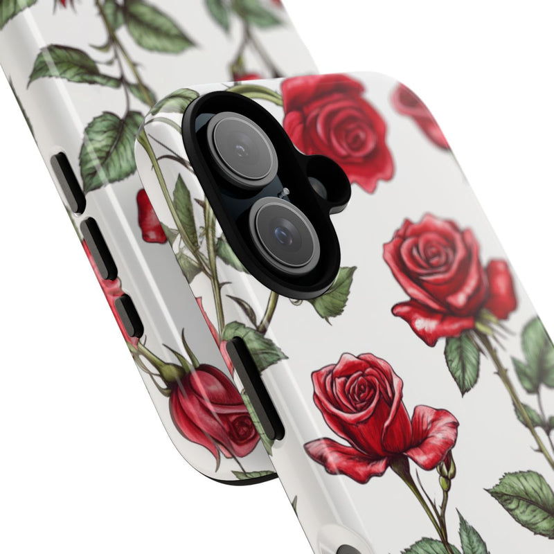 Rode Rozen Botanisch Patroon