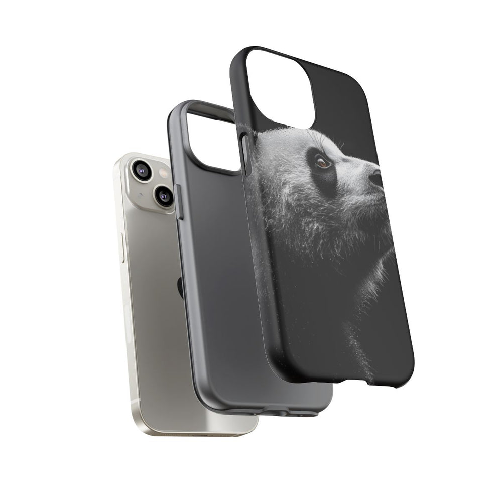 Gedetailleerde Zijaanzicht van Panda met Bruine Ogen