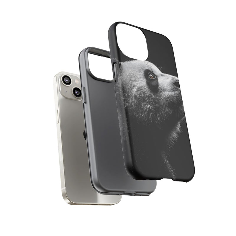 Gedetailleerde Zijaanzicht van Panda met Bruine Ogen