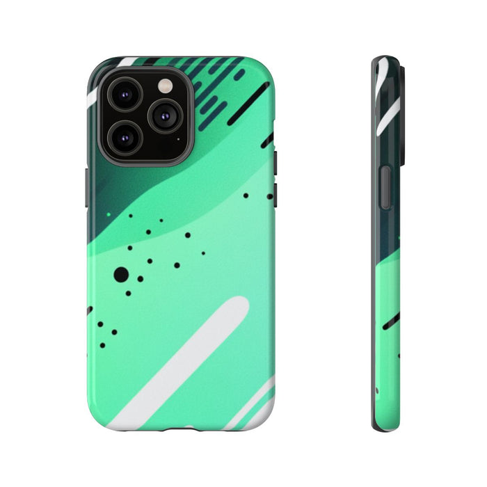 Geometrisch Groen-Zwart Abstract Patroon