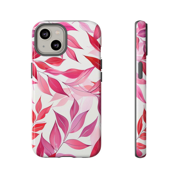 Roze en Rode Bladerenpatroon