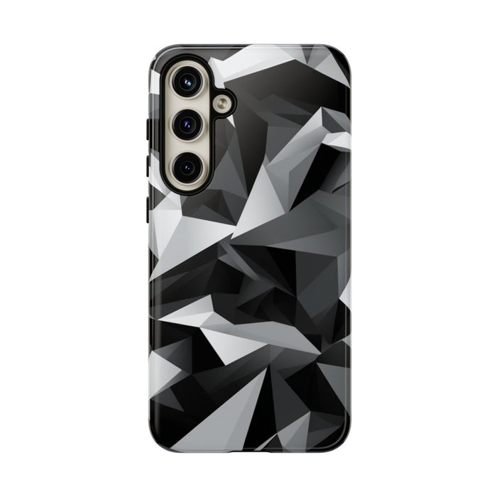 Zwart-Grijs Geometrisch Abstract Patroon