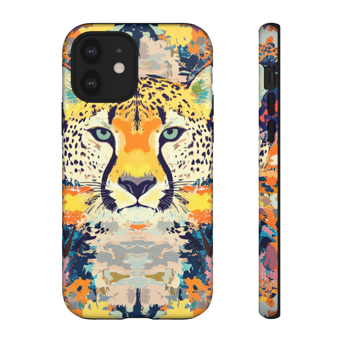 Abstracte Cheetakop met Kleurrijk Patroon
