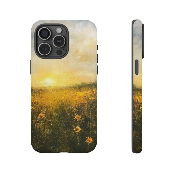 Zonnig Bloemenveld in Schilderstijl