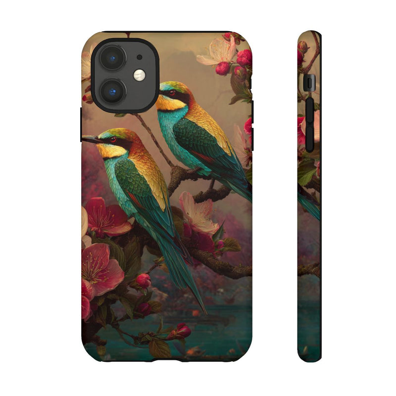 Kleurrijke Vogels op Bloesemtak