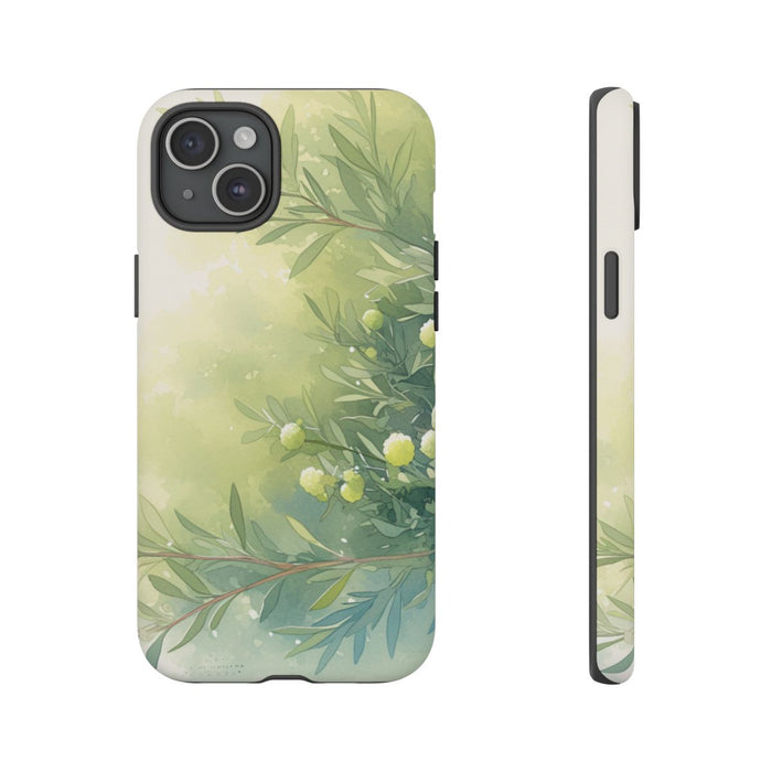 Groene Botanische Waterverf Illustratie