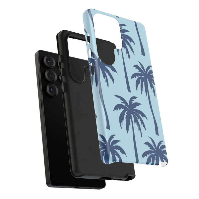 Blauw Palmbomenpatroon