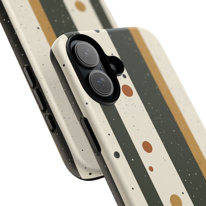 Retro Verticale Strepen en Stippenpatroon
