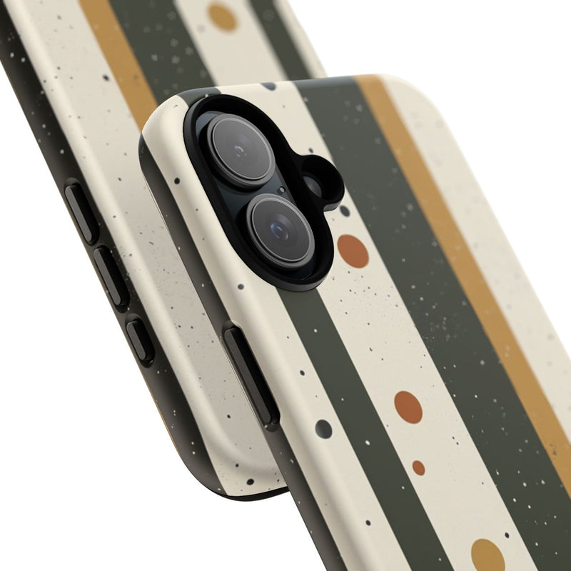 Retro Verticale Strepen en Stippenpatroon