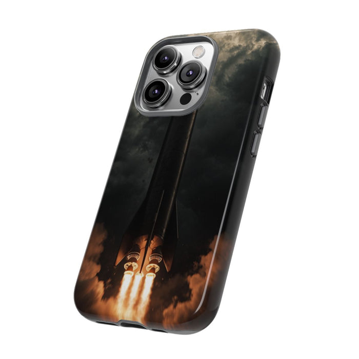 Donkere Raketlancering met Vurige Motoren