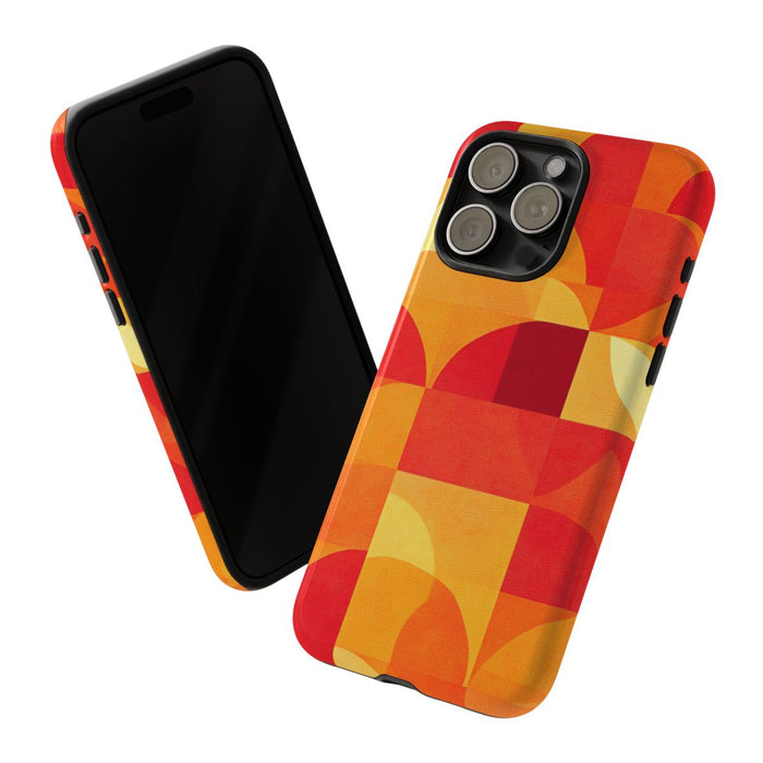 Geometrisch Rood- en Oranje-Patroon