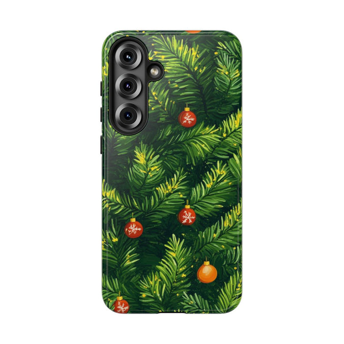 Kerst Dennentakken met Versieringen