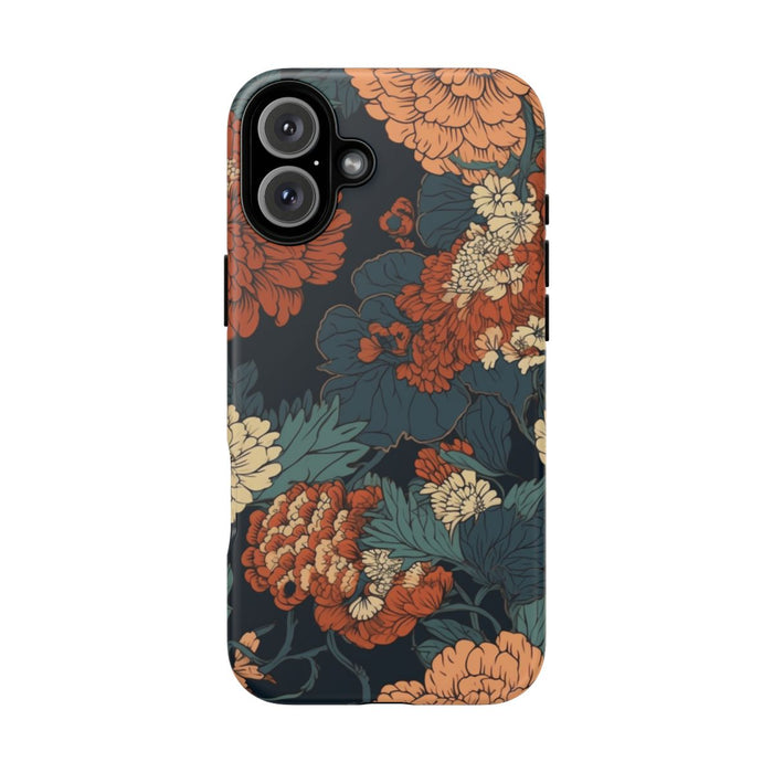 Vintage Bloemenpatroon in Warme Kleuren