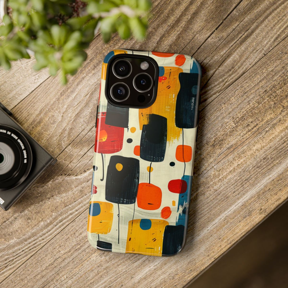 Mid-Century Abstract Geometrisch Patroon