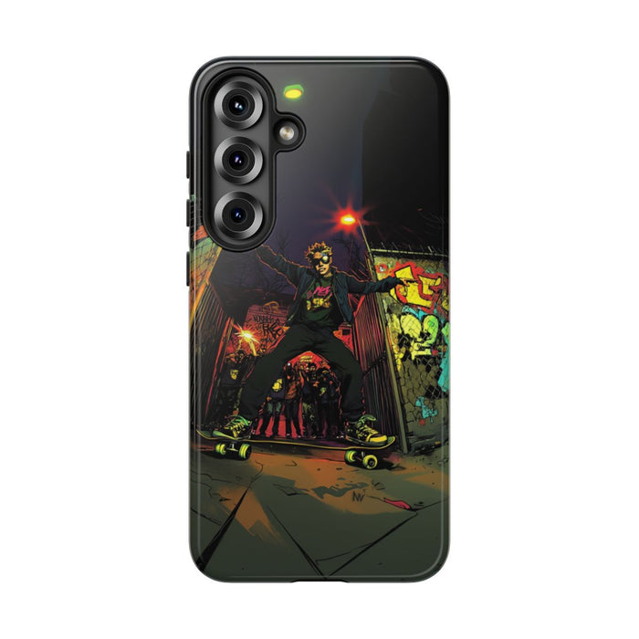 Skateboardtruc in de Nacht met Graffiti
