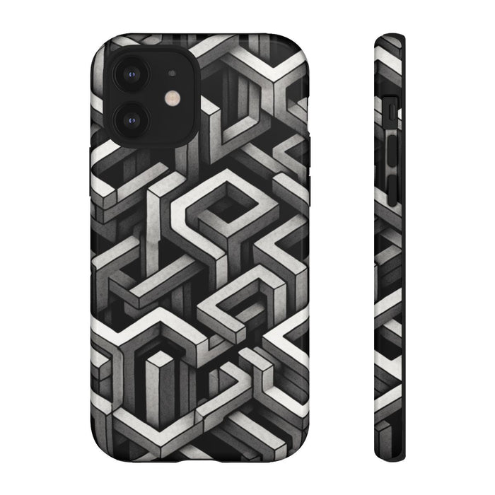 Monochrome Geometrisch Optisch Illusiepatroon