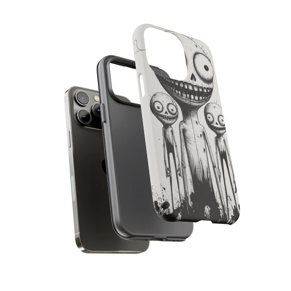 Drie Slijmerige Monsters in Lijntekening