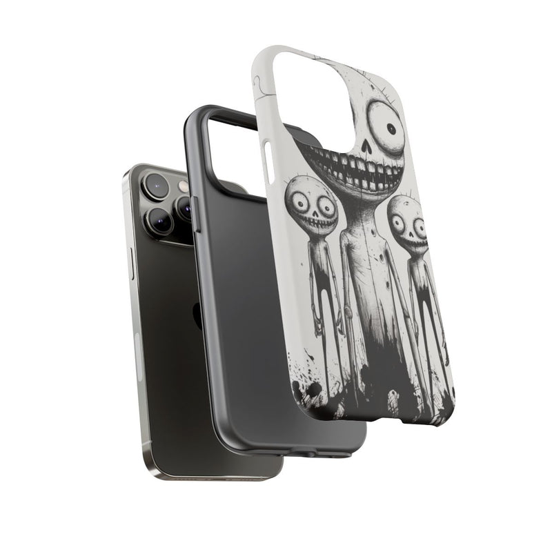 Drie Slijmerige Monsters in Lijntekening