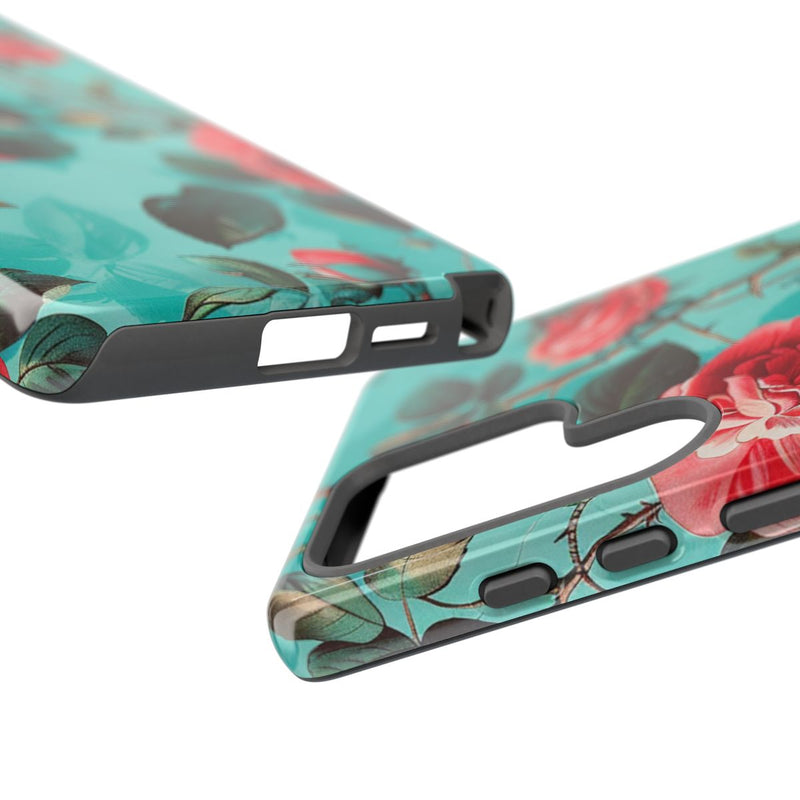 Rode Rozen op Turquoise Achtergrond