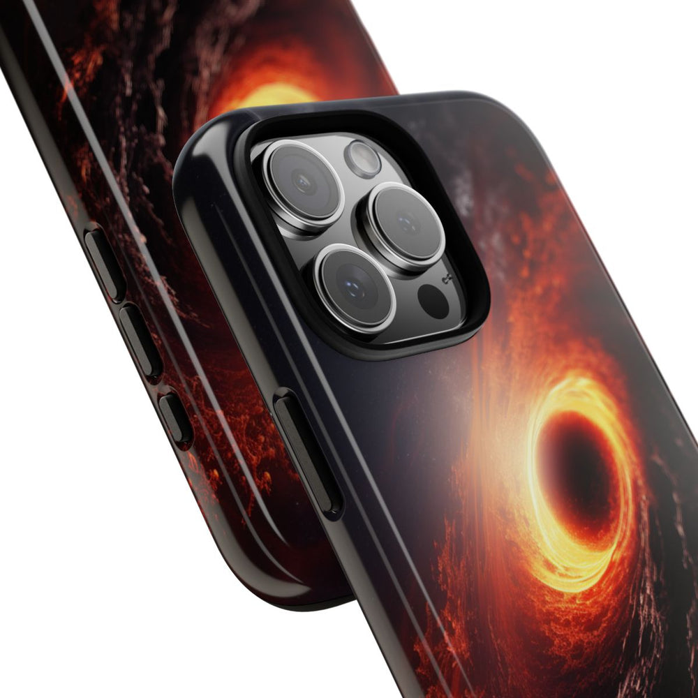 Vurige Zwarte Gat in de Ruimte