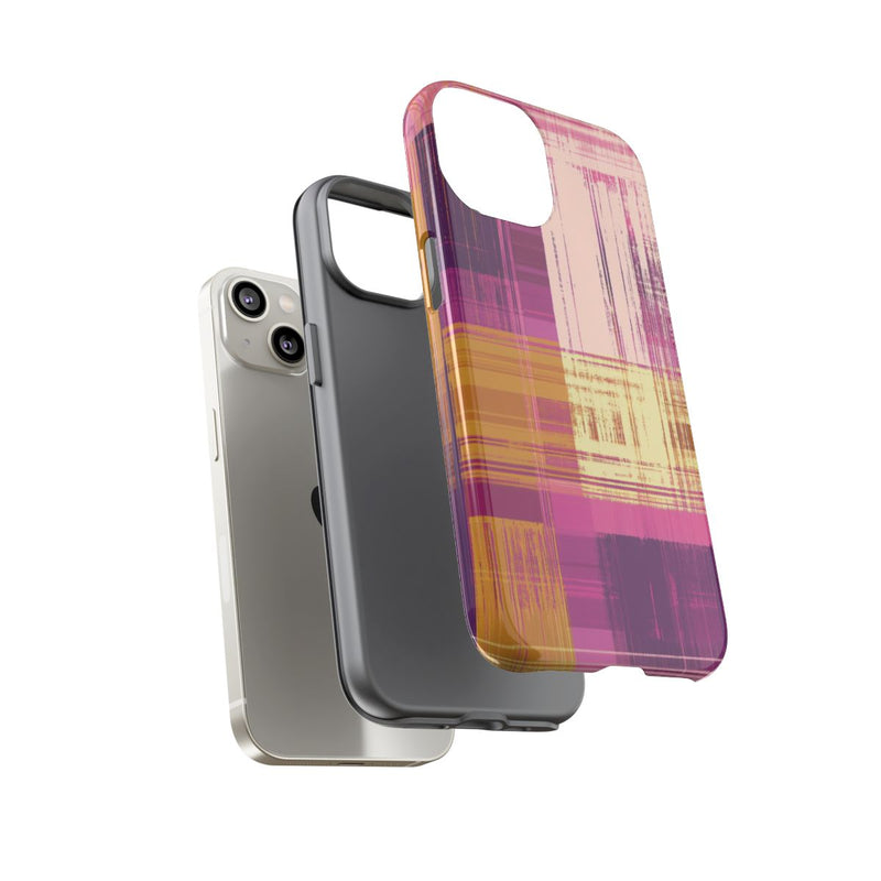 Abstract Paars-Gouden Ruitpatroon