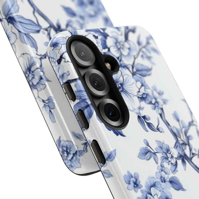 Blauw Vintage Bloemenpatroon
