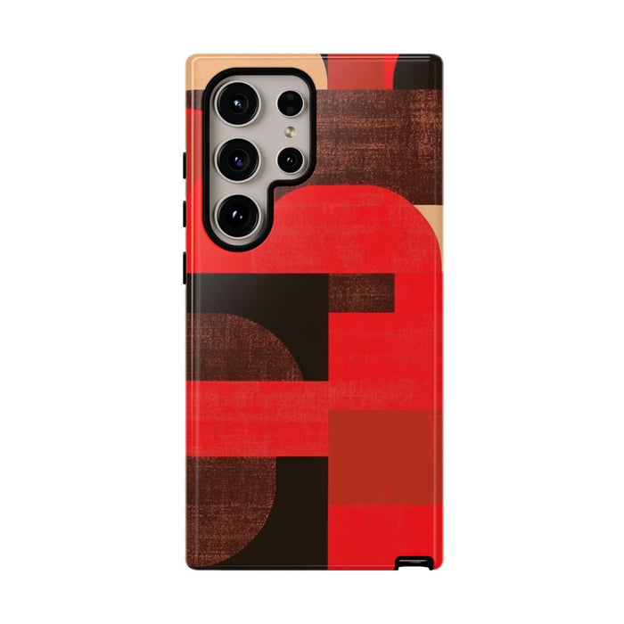 Rood-Bruin Geometrisch Abstract