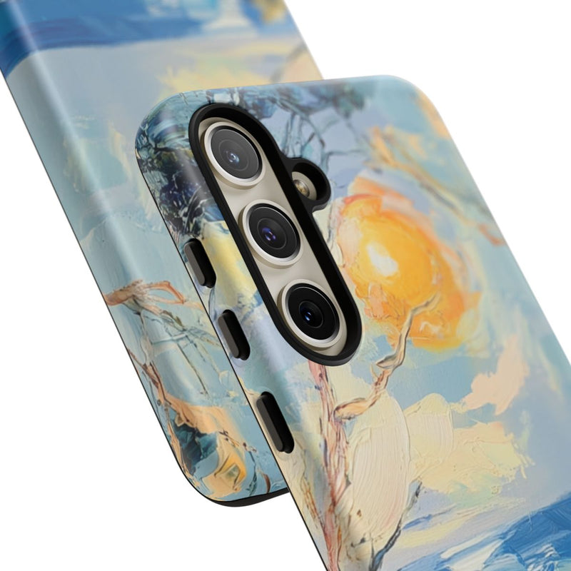 Zonnig Strandlandschap met Schilderachtig Ontwerp