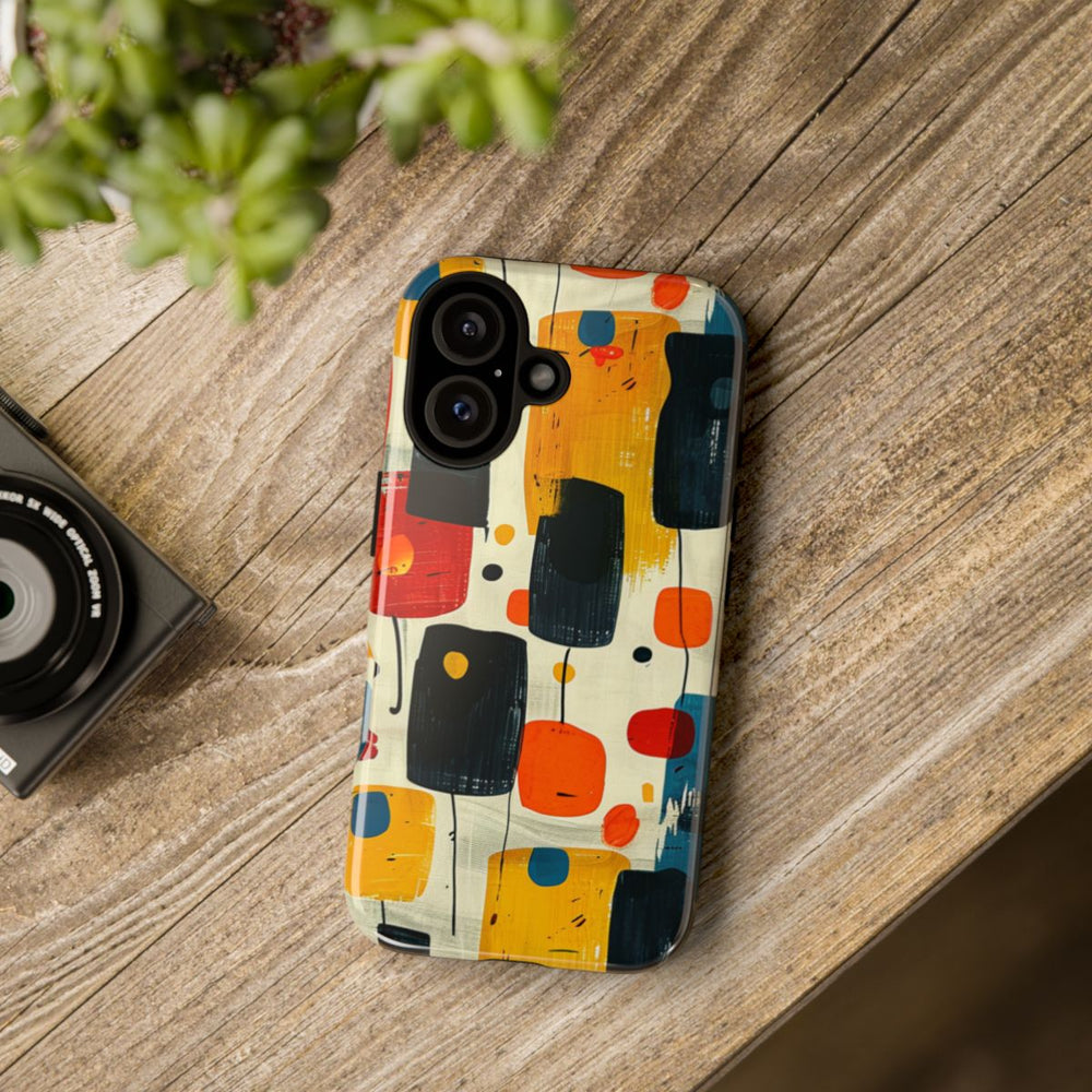 Mid-Century Abstract Geometrisch Patroon