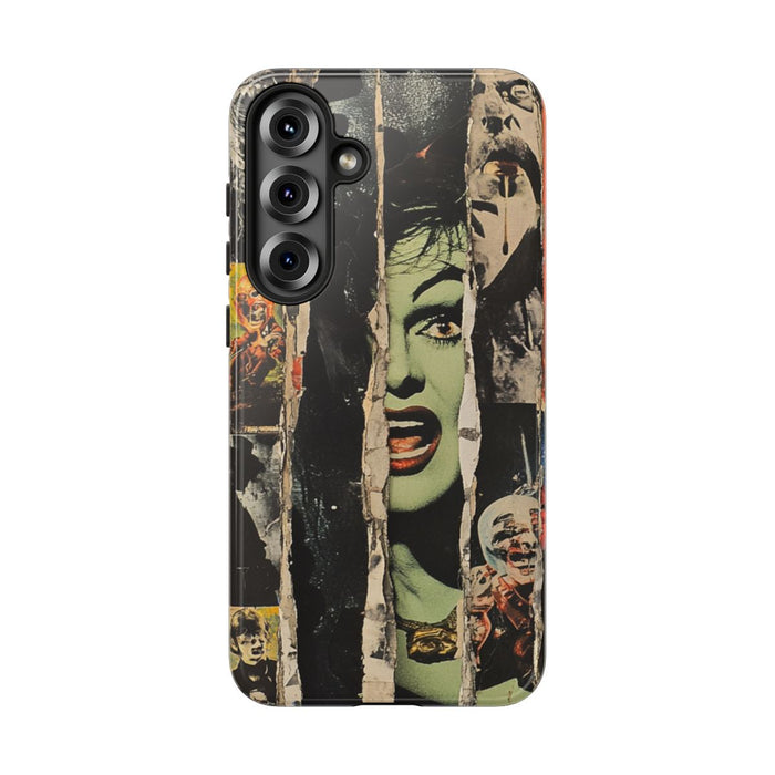 Vintage Horror Collage met Gescheurde Papieren Stroken