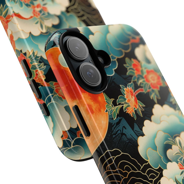 Sfeervolle Bloemrijke Maannacht met Wolken