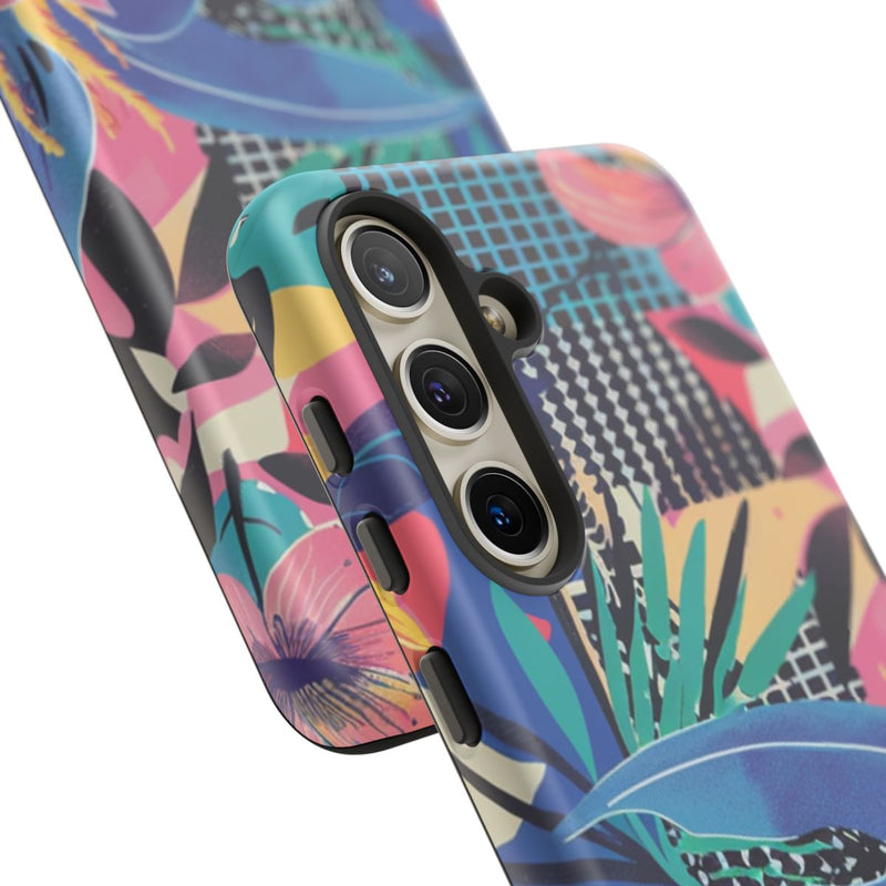 Kleurrijk Bloemenpatroon met Abstracte Accenten