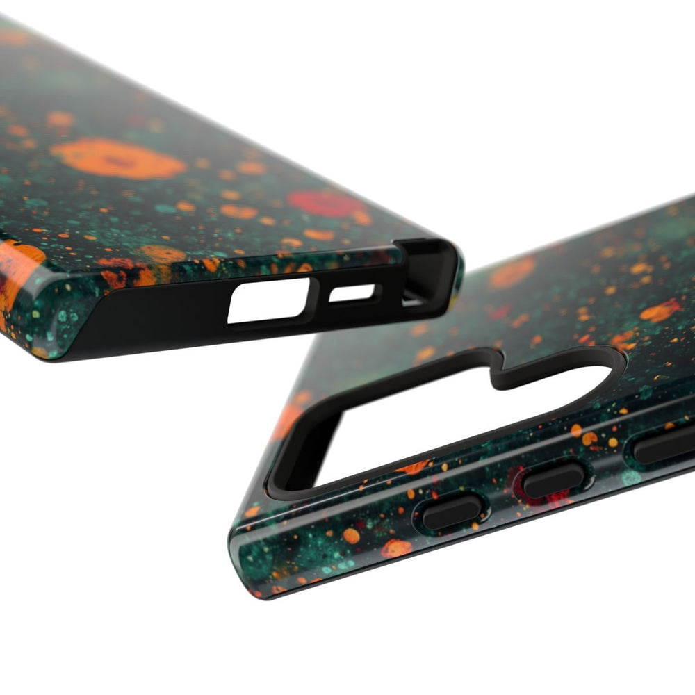 Abstracte Oranje en Teal Bellenpatroon